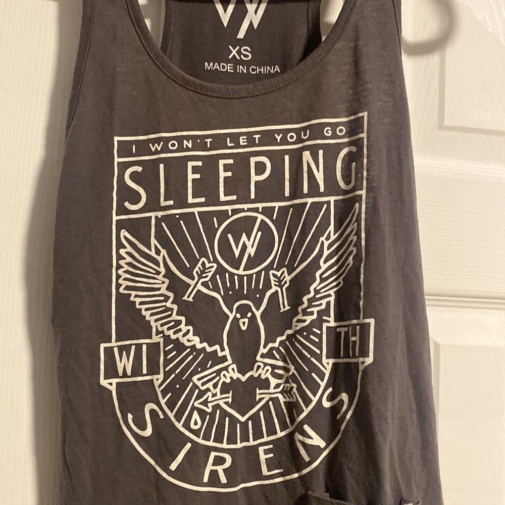 Sleeping with sires tank top band tee